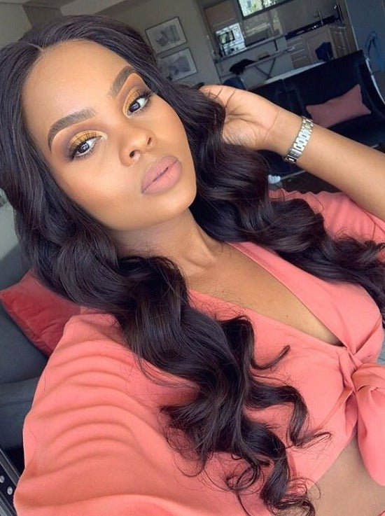 Body Wave Bundles Real Customer Review - Gentle S-shaped body wave pattern demonstrated on diverse customers with various skin tones. Premium virgin human hair maintains wavy appearance after multiple washings when properly maintained with sulfate-free products and proper conditioning.