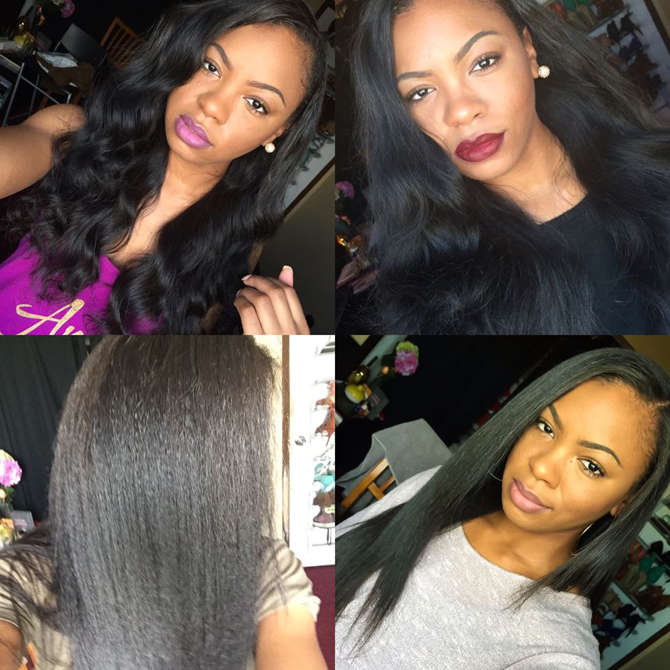 QWB Kinky Straight 5X5 HD Lace Closure premium Brazilian virgin human hair demonstrating top-grade texture definition and pristine material quality across multiple product photography angles. Natural #1b black color maintaining uniform shade throughout closure area with cuticle intact construction e