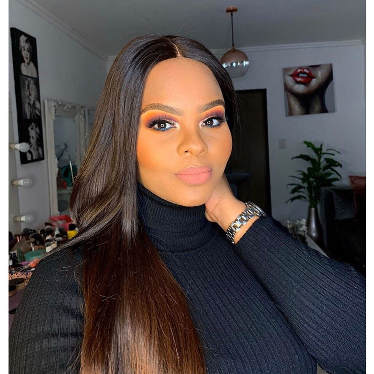 QWB Straight 5X5 HD Lace Closure Wig 200% / 250% Density Brazilian Virgin Hair