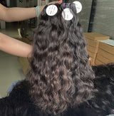 Raw HairNatural Wavy Hair Close up