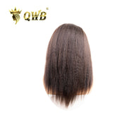 Detailed view of Kinky Straight 5X5 HD Lace Closure, demonstrating the high density and voluminous texture of 100% virgin hair.