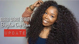Brazilian Virgin Hair Deep Wave Frontal Installation View - Light brown lace frontal demonstrating secure attachment and natural blending along hairline from ear to ear. Tight spiral deep wave texture creates cohesive voluminous full head coverage at various lengths from 12 to 18 inches on diverse s