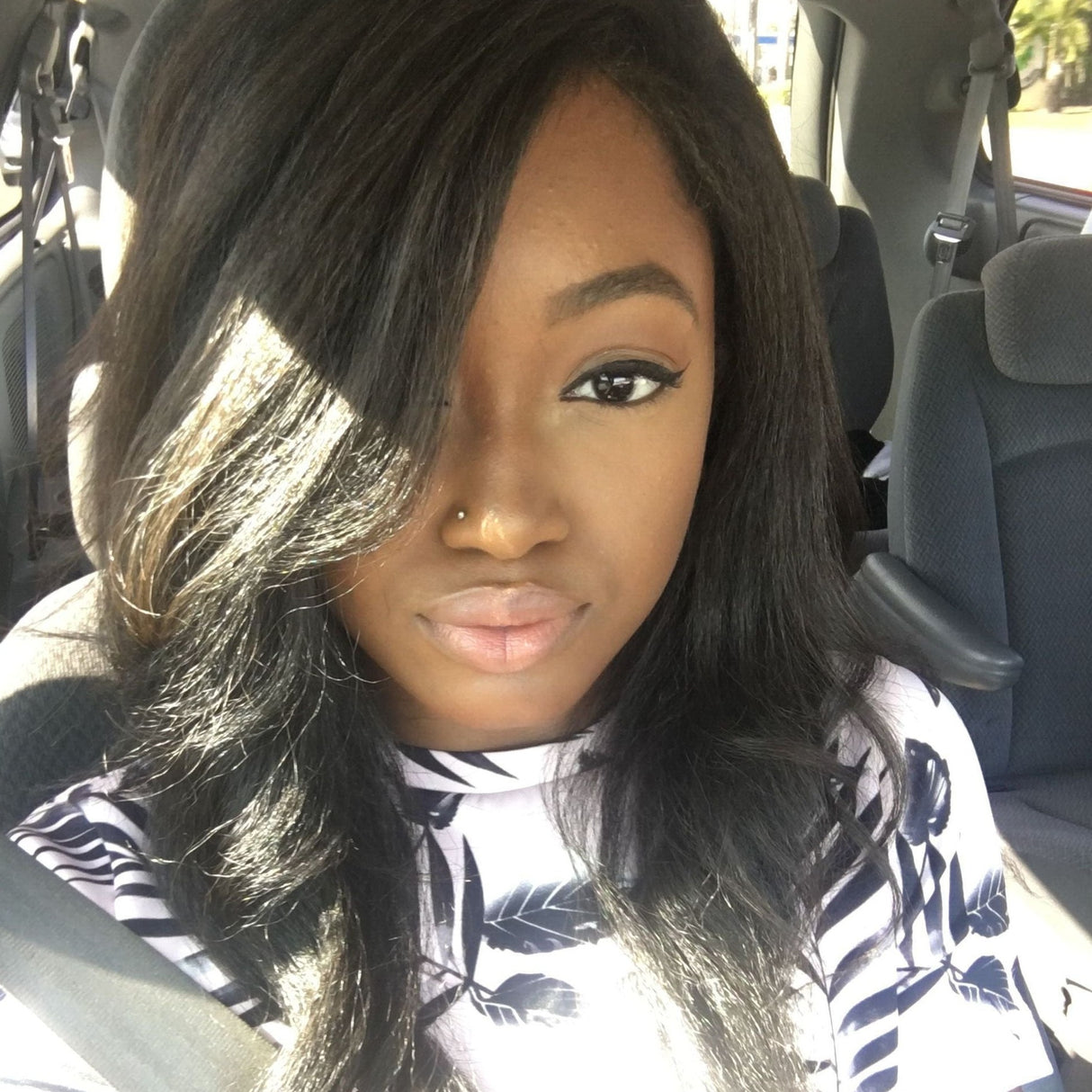 QWB Kinky Straight 5 Bundles Deal Brazilian Virgin Hair 12-24 Inches