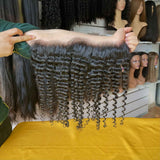 Deep Wave 13x4 HD Lace Frontal Side Profile - Natural appearance and fit demonstration showing how deep wave texture cascades elegantly along hairline. Transparent HD lace seamlessly blends with all skin tones while premium Brazilian virgin human hair provides comfortable wear suitable for professio