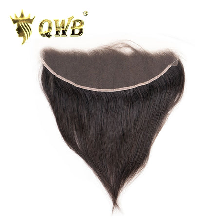 Straight Brazilian Human Hair Installation View - 13x4 HD frontal demonstrating secure fit with adjustable straps and combs. Pre-plucked natural hairline with baby hairs creates realistic appearance without glue when properly installed for comfortable all-day wear.