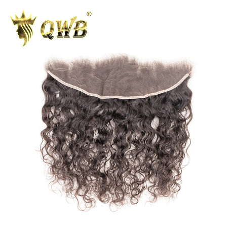 QWB Water Wave HD Lace Frontal Media Example #3 - Close-up texture verification documenting superior cuticle intact 100% virgin human hair construction quality of water wave textured Brazilian extensions. S-shaped wave pattern visible showing uniform curl definition throughout entire strand length f