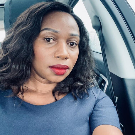 Loose Wave Bob Wig Styling Demonstration - Free part design allows natural-looking divisions anywhere within the 13x5 frontal area. Short bob length at 8-12 inches demonstrates authentic Brazilian virgin human hair appearance with gentle S-shaped loose wave movement and bounce at higher 150% density