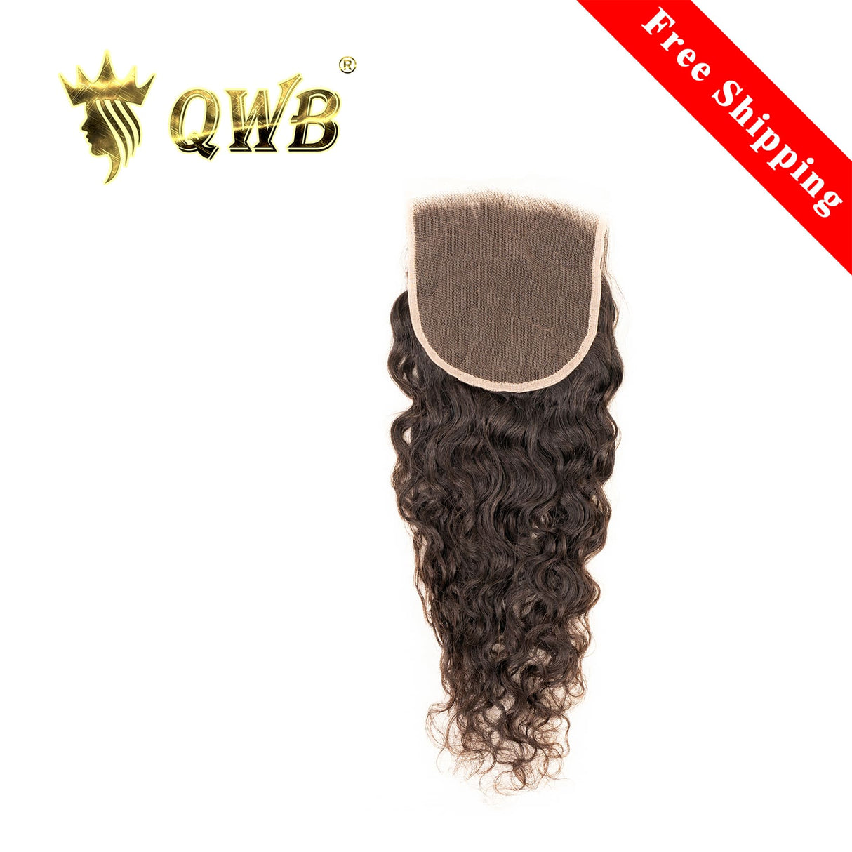 QWB Water Wave 5x5 Inch HD Lace Closure Pre Plucked Free Part 12-20 Inches