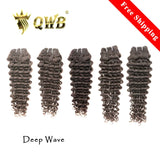 QWB Deep Wave 5 Bundles Deal Brazilian Virgin Hair 12-28 Inches