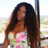 QWB Deep Wave Virgin Hair Quality Example - Top grade 100% human hair showcasing minimum shedding and tangle-free performance when properly maintained. High-temperature steam processed texture ensures durable deep wave pattern that withstands repeated styling while maintaining cuticle alignment.