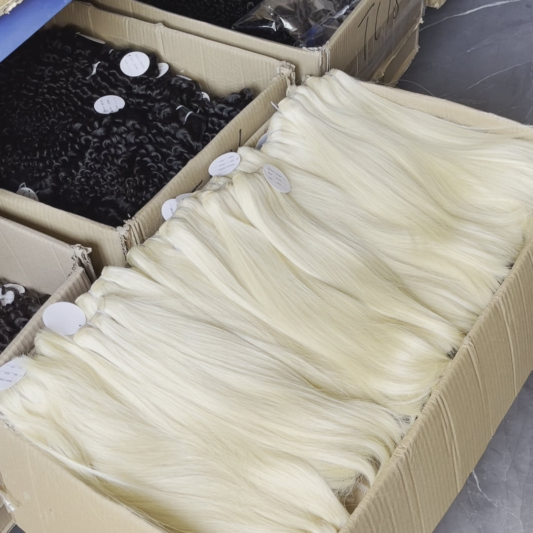 Free Combination 613 Blonde Hair Straight 1224 Inch Video Demo - Real usage demonstration showing versatility, quality construction, and authentic styling from multiple angles