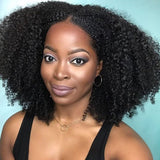 Afro Kinky Curly Color Performance Test - Deep black #1B virgin hair demonstrates rich consistent coloration with no discoloration or fading. Suitable for all color applications including dyeing to custom shades while maintaining tight curly definition and natural body.