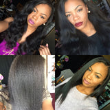 QWB Kinky Straight U Part Wig 12-22 Inches Brazilian 100% Virgin Hair