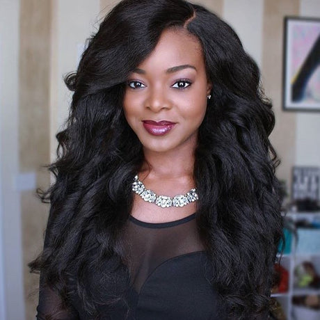 QWB Kinky Straight Brazilian virgin hair lifestyle usage photography demonstrating extended wear performance characteristics during normal daily activities including physical movement, wind exposure, and environmental conditions. Three bundle extensions maintaining tight straightened kinky appearanc