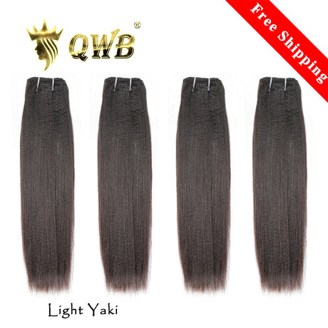 4 Bundles of Brazilian Virgin Human Hair in Light Yaki Texture for Sale