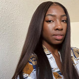 Queen Weave Beauty Light Yaki 100% Virgin Hair in Natural Black - Brazilian Virgin Hair Bundle