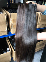 QWB Straight 5 Bundles Deal Brazilian Virgin Hair 10-28 Inches