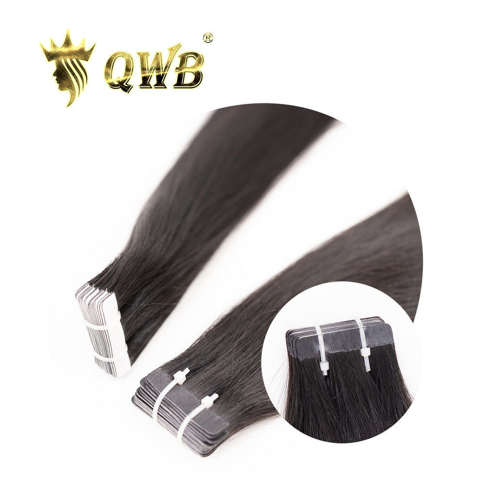 Kinky straight tape in 100% virgin human hair extension blow-out hairstyling 16-24 inches 20pcs 50g/pack