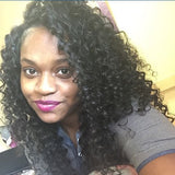 Brazilian Virgin Hair Tight Curly Installation View - Five bundles demonstrating natural blending with client's own hair when properly installed. Tight curly springy texture creates voluminous full head coverage with seamless integration at various lengths from 12 to 28 inches on diverse skin tones 