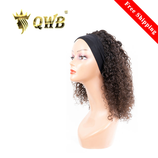 QWB Queen Weave Beauty - Main hero product shot featuring single piece of compact tight curly ringlet formation with defined spiral coils in natural deep black (#1b) color. . Premium cuticle intact 100% virgin Brazilian hair with minimum shedding and tangle-free performance, estimated 2-3 year lifes