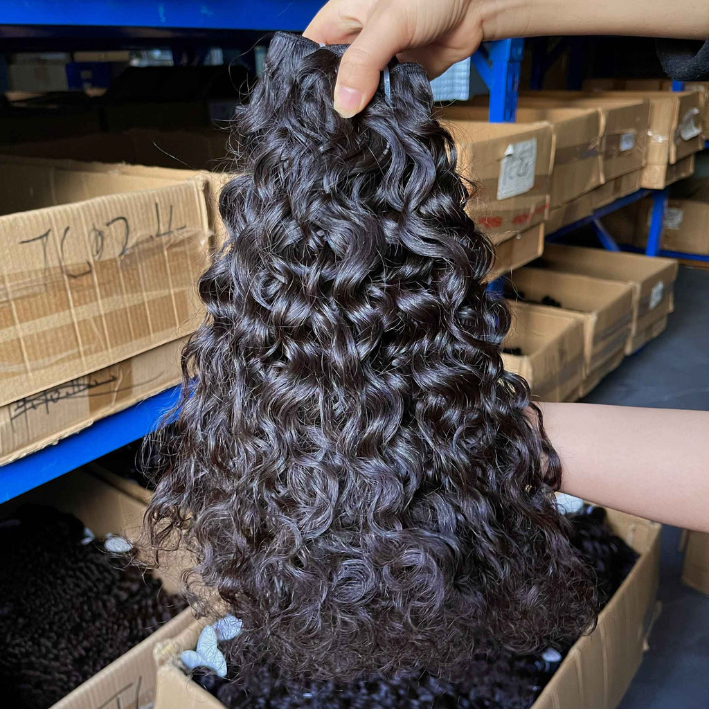 QWB Brazilian 100% virgin hair water wave beautiful curls 12-28 inches in stock